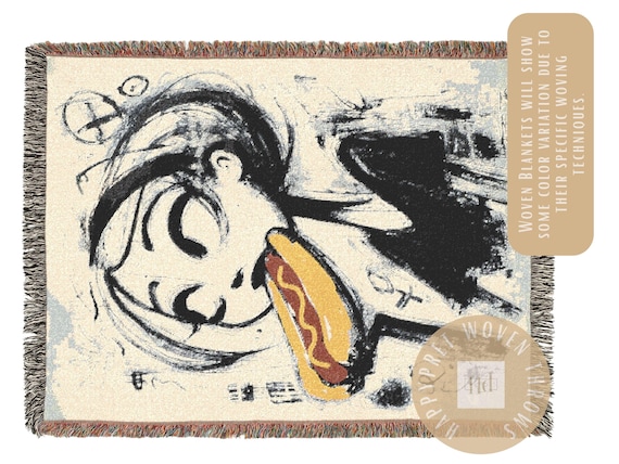Hot Dog tapestry, hot dog blanket, Picnic throw, Weiner Blanket, House Warming Gift, foodie gift set, foodie Blanket available in 4 types