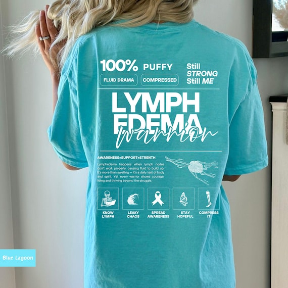 Lymphedema Shirt • Lymphedema Warrior Tee • Light Blue Ribbon Rare Disease Support • Chronic Illness Awareness Gift • Lymphatic Edema