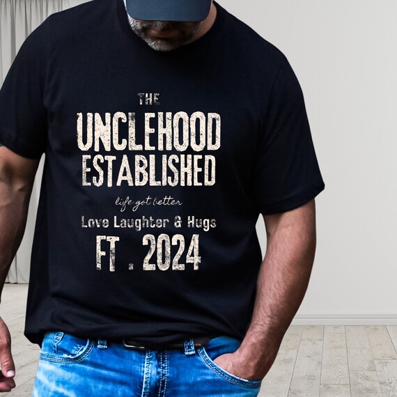 uncle shirt, promoted to uncle, Uncle est 2024 shirt, leveled up to uncle awesome uncle, new uncle brother uncle shirt, gifts for uncle