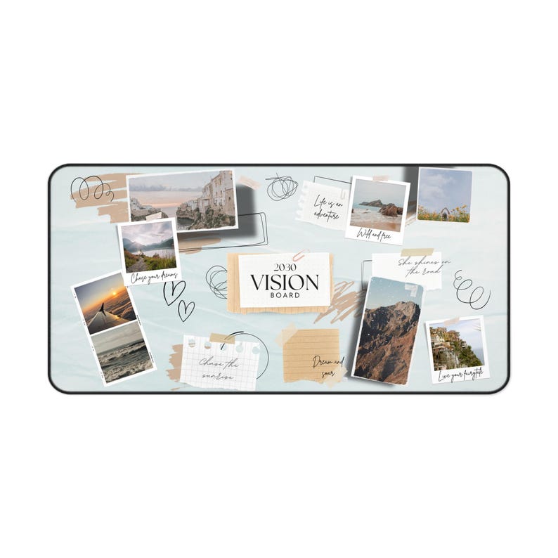Custom Vision Board Desk Mat | Aesthetic Desk Pad | Personalized Office ...