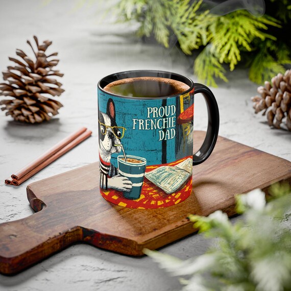 Lazy Frenchie Mug - With Custom text, French Bulldog mugs available in 11oz & 15oz sizes