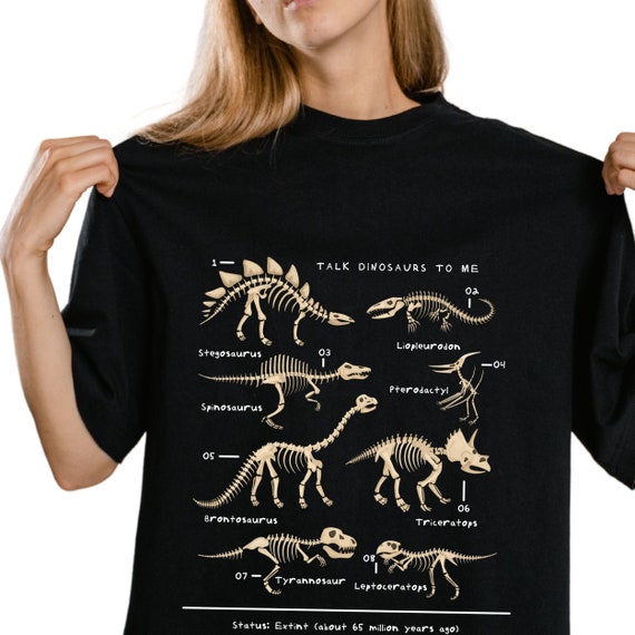 Talk Dinosaur to me Shirt, Dinosaur Explorer Shirt,  dinosaur Fossils shirt, paleontology gifts, Dinosaur Skeletons, Unisex in all sizes