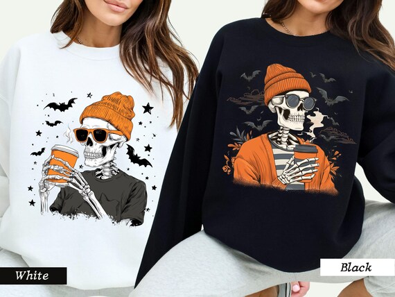 Witches Brew Coffee Shirt: Spooky Skeleton Halloween Tee