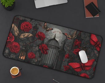 Vintage Aesthetic Desk Mat Adventure Extended Mouse Pad Large Gaming Mousepad XXL Dark Academia Desk Pad Laptop Computer Mouse Keyboard Mat 31.5 X 15.7 In For Office Desk Decor - View #8