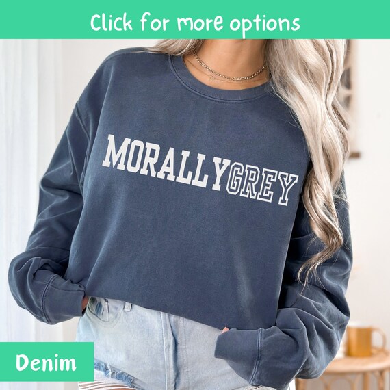 Morally Grey Shirt, Vintage Bookish Sweatshirt, Fantasy Reader Gift, Fantasy Comfort Colors® Shirt, Dark Romance Shirt, Vintage Bookish Tee