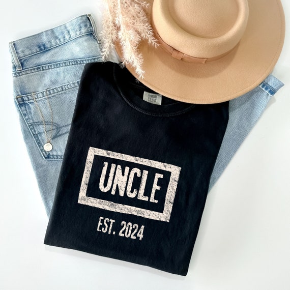Uncle est 2024 shirt, leveled up to uncle , uncle shirt, promoted to uncle, awesome uncle, new uncle, brother uncle shirt, gifts for uncle
