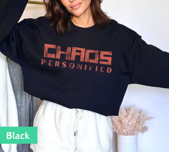 Chaos Personified Shirt: Grunge Style Varsity Tee