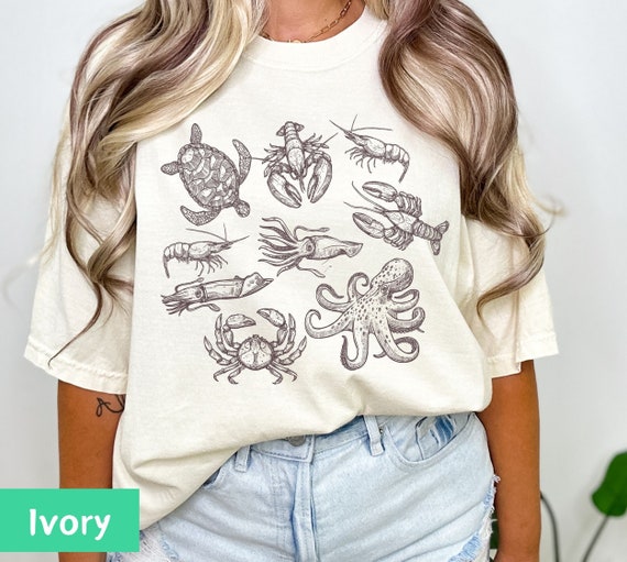 crustacean shirt, sea creatures, Crustaceancore shirt, lobster shirt, crab shirt, shrimp shirt, marine biologist Shirt, oceanographer Shirt