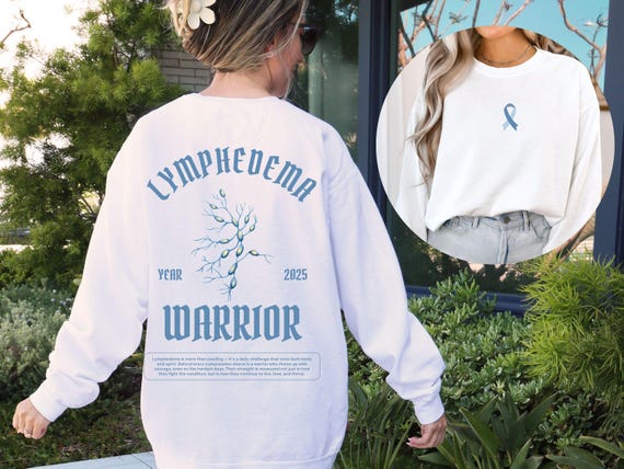 Lymphedema Shirt • Lymphedema Warrior Tee • Light Blue Ribbon Rare Disease Support • Chronic Illness Awareness Gift • Lymphatic Edema