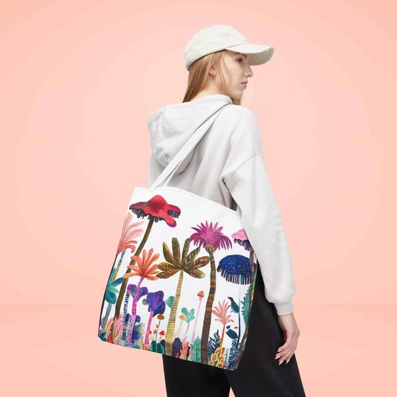 garden tote, floral tote bag, plant tote bag, gardening tote bag, plant lover gift, botanical tote bag, gift for her, mothers day gift