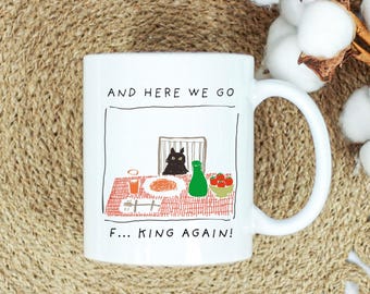 Gag gift for her, Colleague funny gift, Funny office mug, Quirky Cat Mug, Cat meme mug, Funny Co worker gift, Office gag gifts,