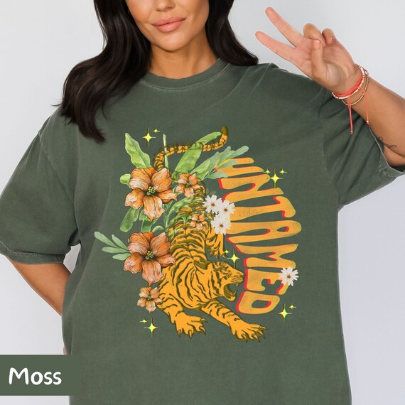 chinese tiger shirt, boho tiger shirt, cute tiger shirt, tiger shirt women, the untamed, cheer auntie shirt, bengal tiger shirt