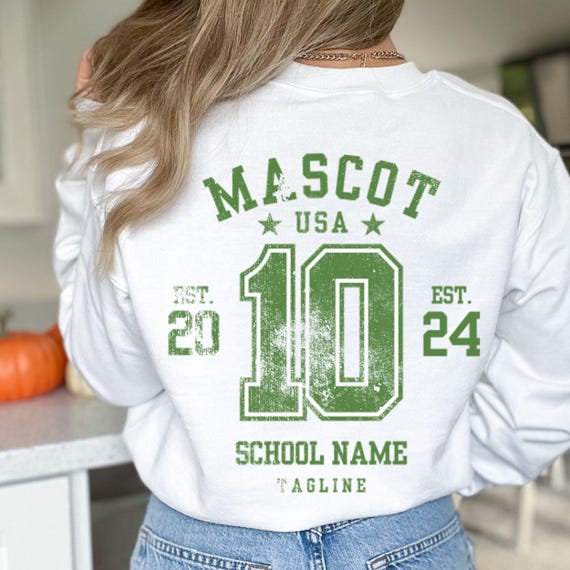 Custom Number T shirt, school spirit shirts, high school sports, team name shirt, Favorite Team T-Shirt, Team mascot T-Shirt, School Team