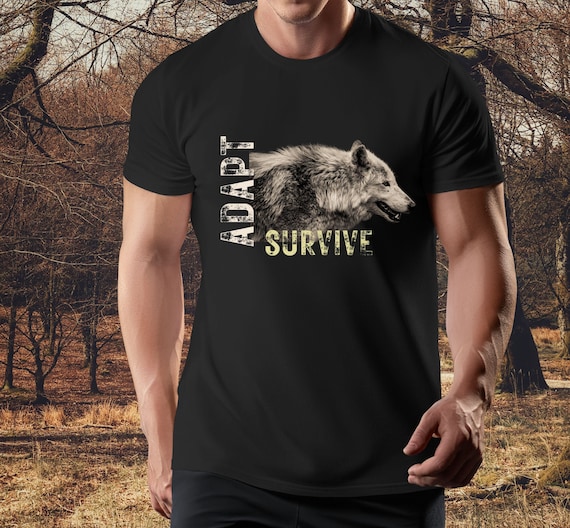Adapt and survive like wolves in any circumstances. Alpha wolf pack mentality shirt, wolf t shirt, wolf lovers tee, lone wolf shirt, unisex