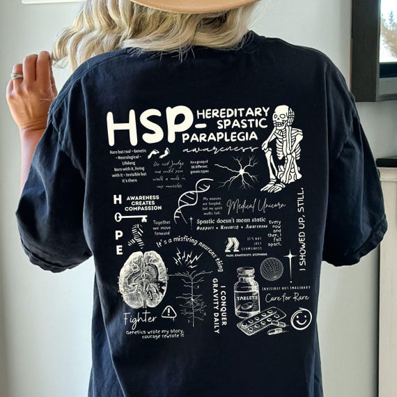 Hereditary Spastic Paraplegia awareness Shirt, Rare disease, Grey ribbon awareness, HSP warrior, Hereditary diseases fighter, HSP support