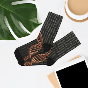 Genome Sequence Socks – DNA Code Pattern, Genetics Science Gift