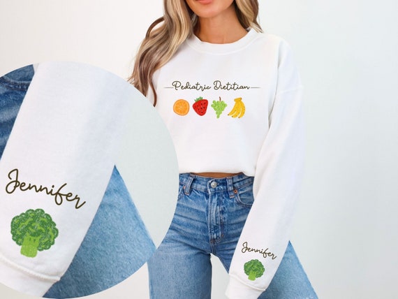 Pediatric Dietitian shirt, dietitian sweatshirt, registered dietitian sweatshirt, pediatric critical care, dietician shirt, Custom Sleeve