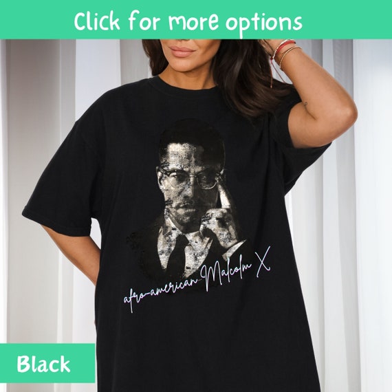 Afro-American Malcolm X Shirt, Malcolm Tshirt, Retro Black history shirt, African American History Icon, Civil Rights Activist Tee