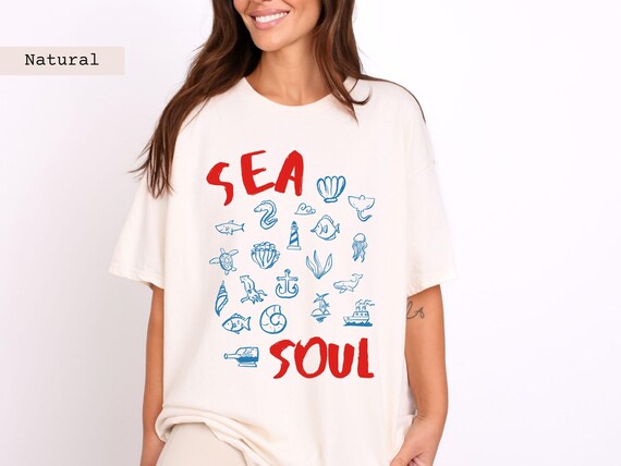 Nautical crew shirt, under the sea shirt, cruise party, summer shirt, ocean shirt, sailing shirt, beach shirt, womens beachy shirt, Unisex