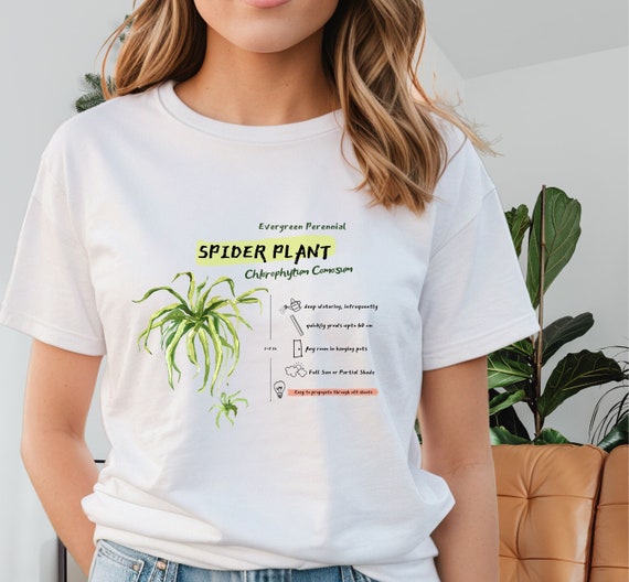 Spider Plant shirt for a crazy house plants lover, plant anatomy shirt, plant lover gift, plant mom shirt, gift for botanist, unisex