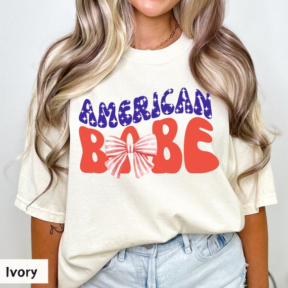 american babe shirt, coquette american girl, american flag bow, american mama coquette shirt, all american babe shirt,  american bow shirt