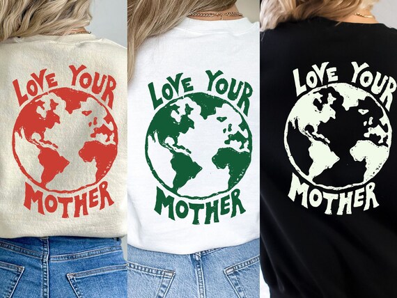 Earth Mama Shirt: Retro Globe, Earth Day Gift