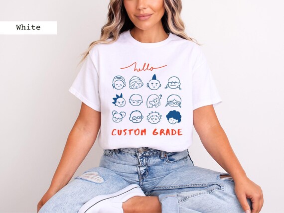 1st grade teacher sweatshirt, hello first Grade, custom teacher shirt, retro teacher shirt, 1st grade crew, teacher squad, custom teacher T