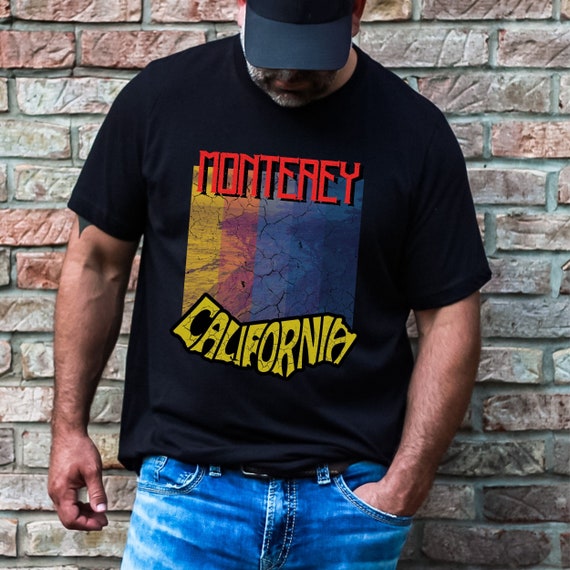 Monterey California T-Shirt: Retro Sunset Comfort Colors Tee