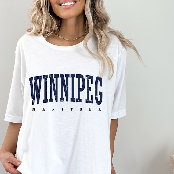 Winnipeg Manitoba Shirt: Varsity Style Canadian Pride Tee
