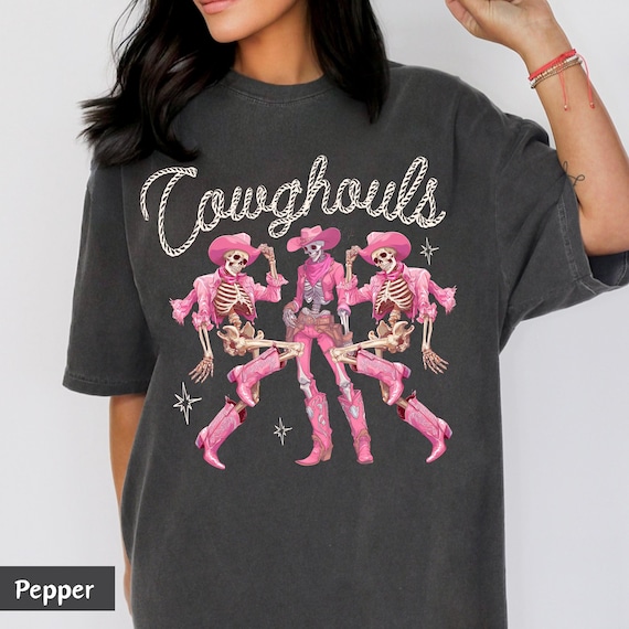 Boot Scootin' Spooky Halloween Shirt: Retro Cowghouls Disco Tee