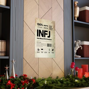 INFJ Personality Matte Vertical Poster, Minimalist Wall Art, Psychological Type Decor, Gift for Introverts & Thinkers image 5
