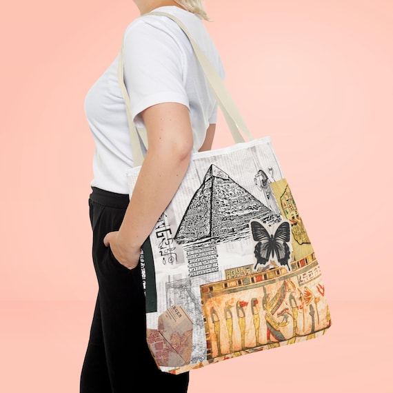 Egypt tote bag, ancient gypt, shoulder bag, large shoulder bag, travel tote bag, hieroglyphics tote, pyramid bag, sister aunt friend gift