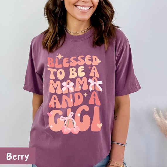 Blessed Gigi Shirt: Coquette Mama Graphic Tee