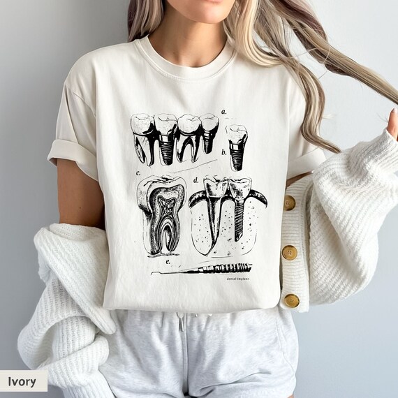 Dental Implant shirt, dental anatomy shirt, future dentist shirt, dental hygienist shirt, dental school sweatshirt, dental assistant