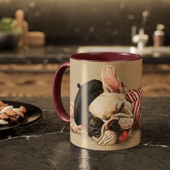 Lazy Frenchie Mug - French Bulldog mugs available in 11oz & 15oz sizes