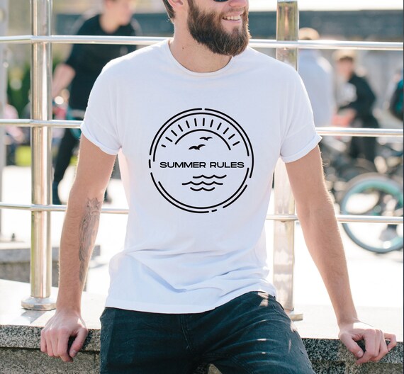 beach rules shirt, beach vacation shirts, vacation shirt, summer vacation shirt, minimal beach tshirt, summer shirt, unisex premium shirt