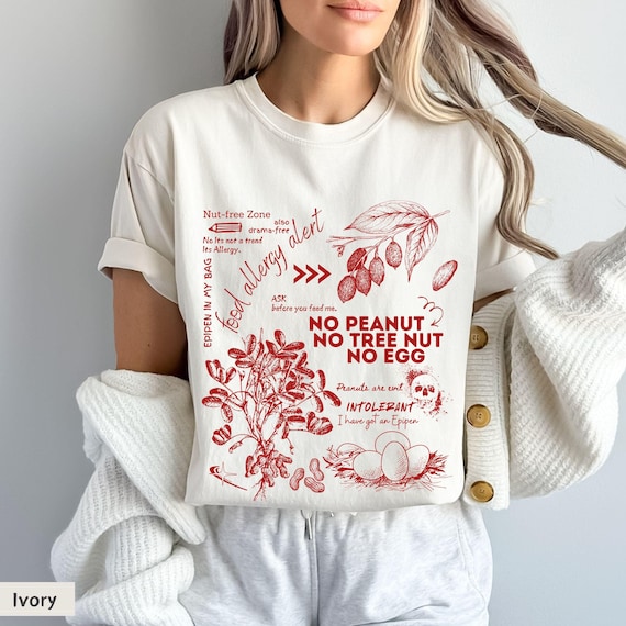 Food Allergy Awareness Shirt: Nut-Free Zone, Unisex Comfort Colors