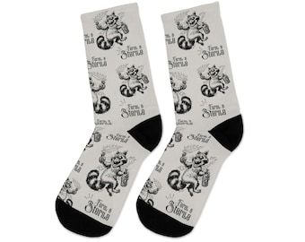 Feral and Sterile Unisex Socks, Post Hysterectomy Gift, Silly crew socks, Vasectomy Care Package Item, Tubal Ligation Surgery Recovery Gift