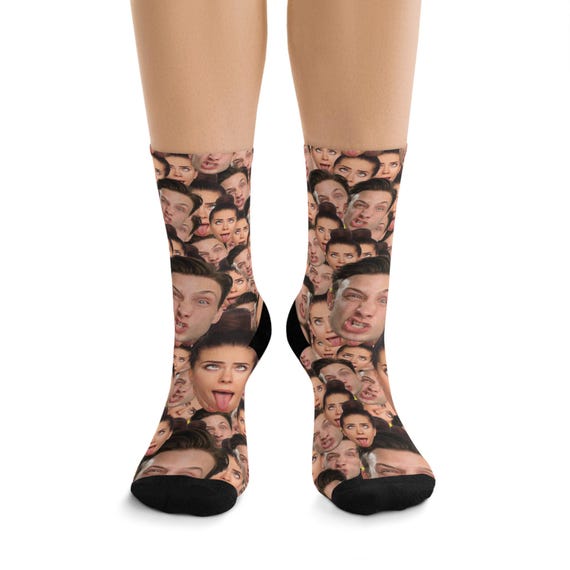 Custom Face Socks -Custom Photo Sock, Personalized Socks, bff socks, Custom Printed Socks, best friend ,gifts for friends, sister brother