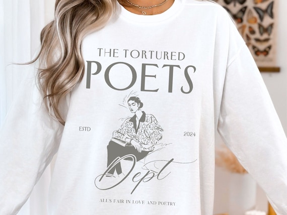 The tortured Poet Department, Comfort Colors shirts, light academia, Vintage Poet, poet shirt, academia clothing, writer shirt
