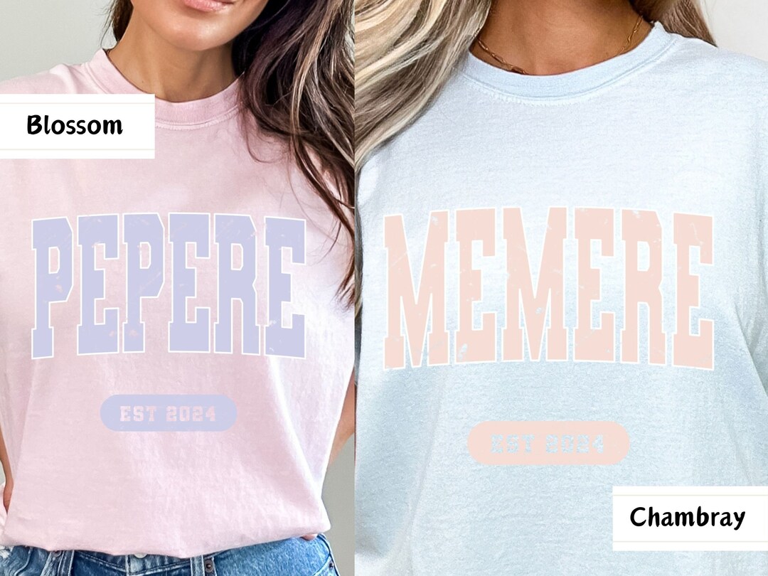 Memere and Pepere, Comfort Colors Grandma Shirt, Memere Shirt, Memere ...