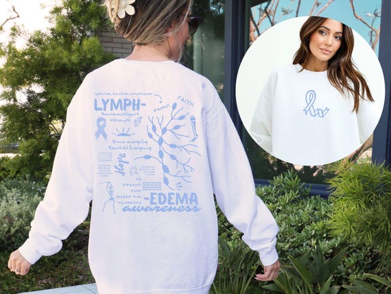 Lymphedema  Shirt • Lymphedema Warrior Tee • Light Blue Ribbon Rare Disease Support • Chronic Illness Awareness Gift • Lymphedema Sweats
