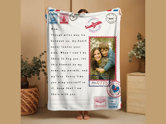 Personalized Letter Blanket · Love Letter Blanket · Custom Text Blanket · Gift for Mom · Keepsake Throw · Handwritten Blanket · Gift