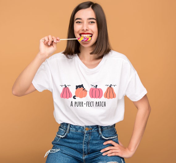 pumpkin fest shirt, cat pumpkin shirt, pawsitively purrfect t-shirt, crazy cat lady, cat owner shirt, pet lover shirt, cat owner gift,