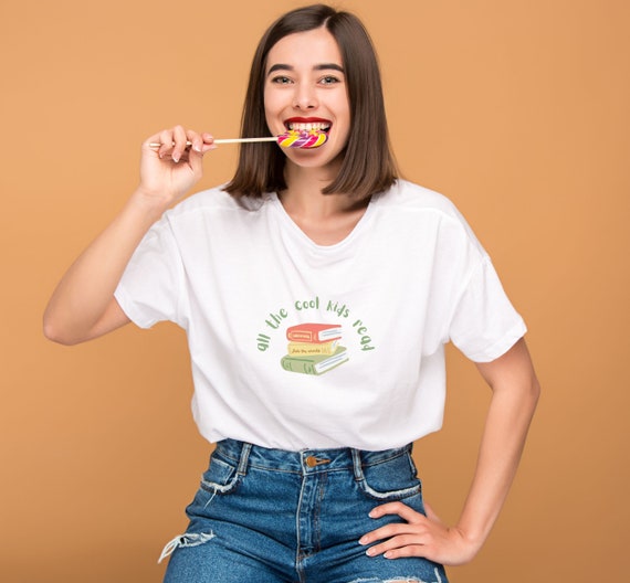 all the cool kids read Shirt, bookworm shirt, book shirt, Reading shirt, book lover shirt, bookish gift, librarian tshirts, unisex shirt