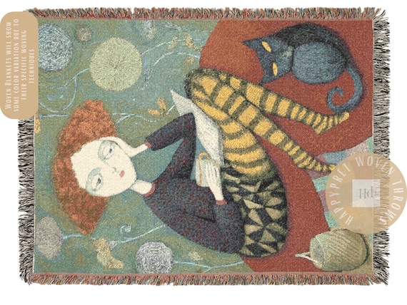 woven tapestry dark academia, book wall tapestry, Cottagecore Tapestry, Folkore Inspired Tapestry, reading lover throw, available in 4 types