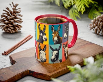Donkey Mug, donkey gifts, republican gift, animal lover gift, snarky gift, smart ass mug, gag gift for farmer, Western Humor for men women
