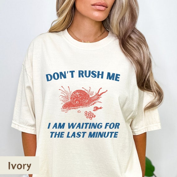 Dont rush me shirt, Snail Shirt, Brain Fog Shirt, Retro Cottagecore Sweatshirt, Procrastinator Shirt, Procrastination Comfort Colors® Unisex