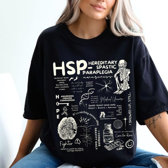 Hereditary Spastic Paraplegia awareness Shirt, Rare disease, Grey ribbon awareness, HSP warrior, Hereditary diseases fighter, HSP support