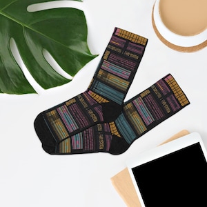 Genome Sequence Socks – DNA Code Pattern Socks, Genetics Science Gift, Bioinformatics Nerd Socks
